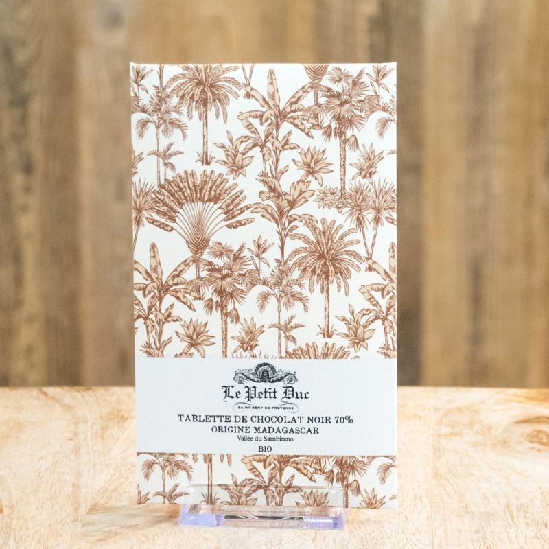Tablette Chocolat Noir 70% Origine Madagascar - notes d'agrumes, d'amande douce et de carame