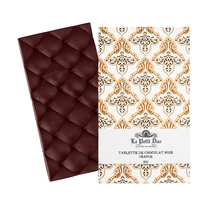 Tablette de Chocolat Noir et Orange - les zestes viennent sublimer le goût du chocolat