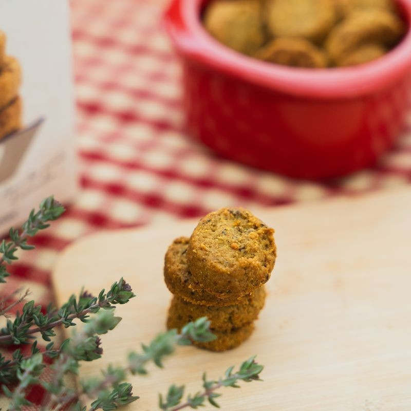 Sablés Aubergine & Thym - biscuit apéritif