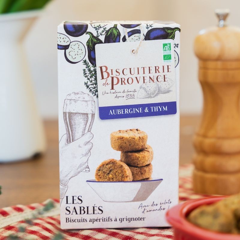Sablés Aubergine & Thym - apéritif provençal