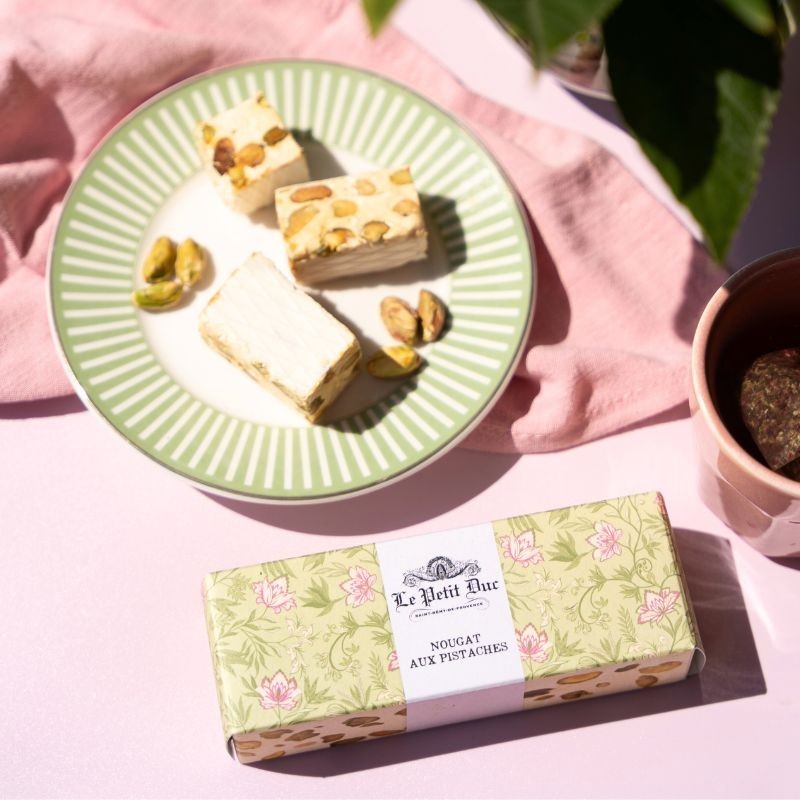 Barre de Nougat aux Pistaches - nougat tendre, ni trop dur, ni trop mou au délicieux goût de pistache