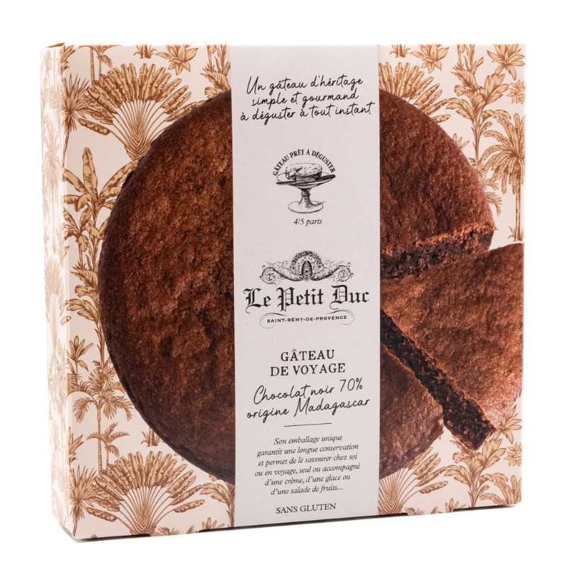Gâteau Chocolat noir Madagascar - réalisé à partir de notre tablette de chocolat noir 70% pure origine Madagascar