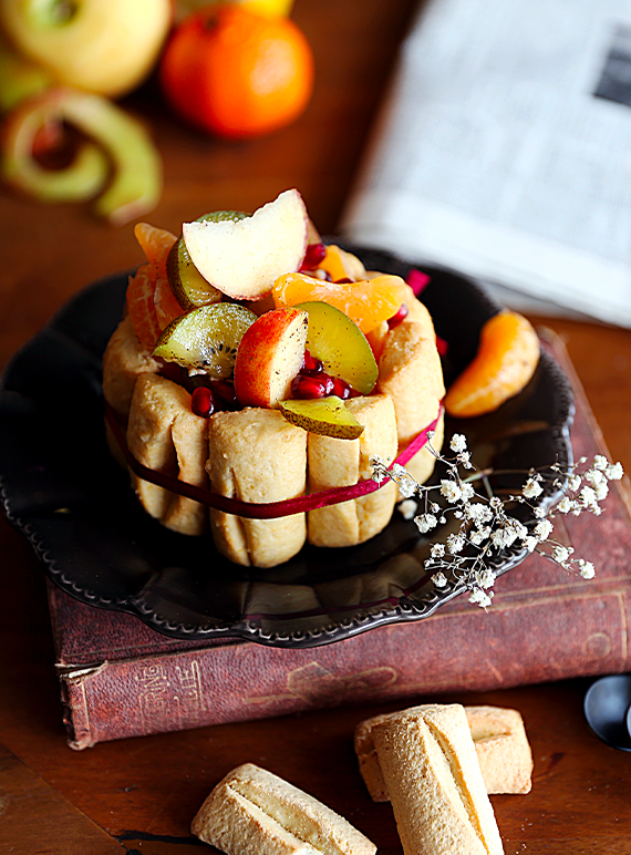 Recette Mini charlotte aux navettes et aux fruits