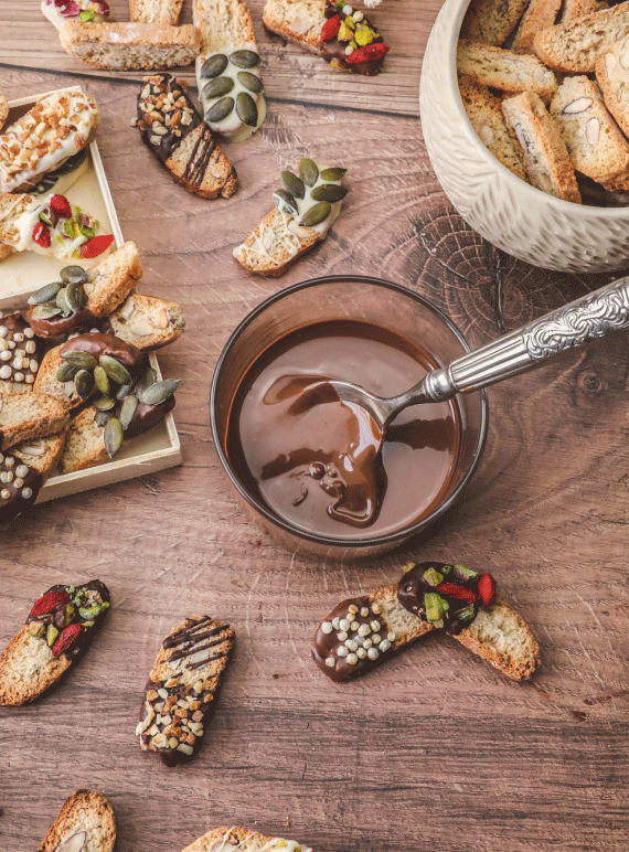 recette de craquantes aux amandes enrobées de chocolat