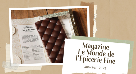 Parution Le monde de l'épicerie - Les Tablettes de Chocolat du Petit Duc 