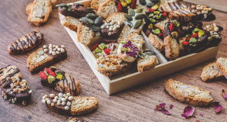 Craquantes aux amandes enrobées de chocolat